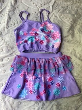 Girls Encanto Isabella Purple Floral Two-Piece Set